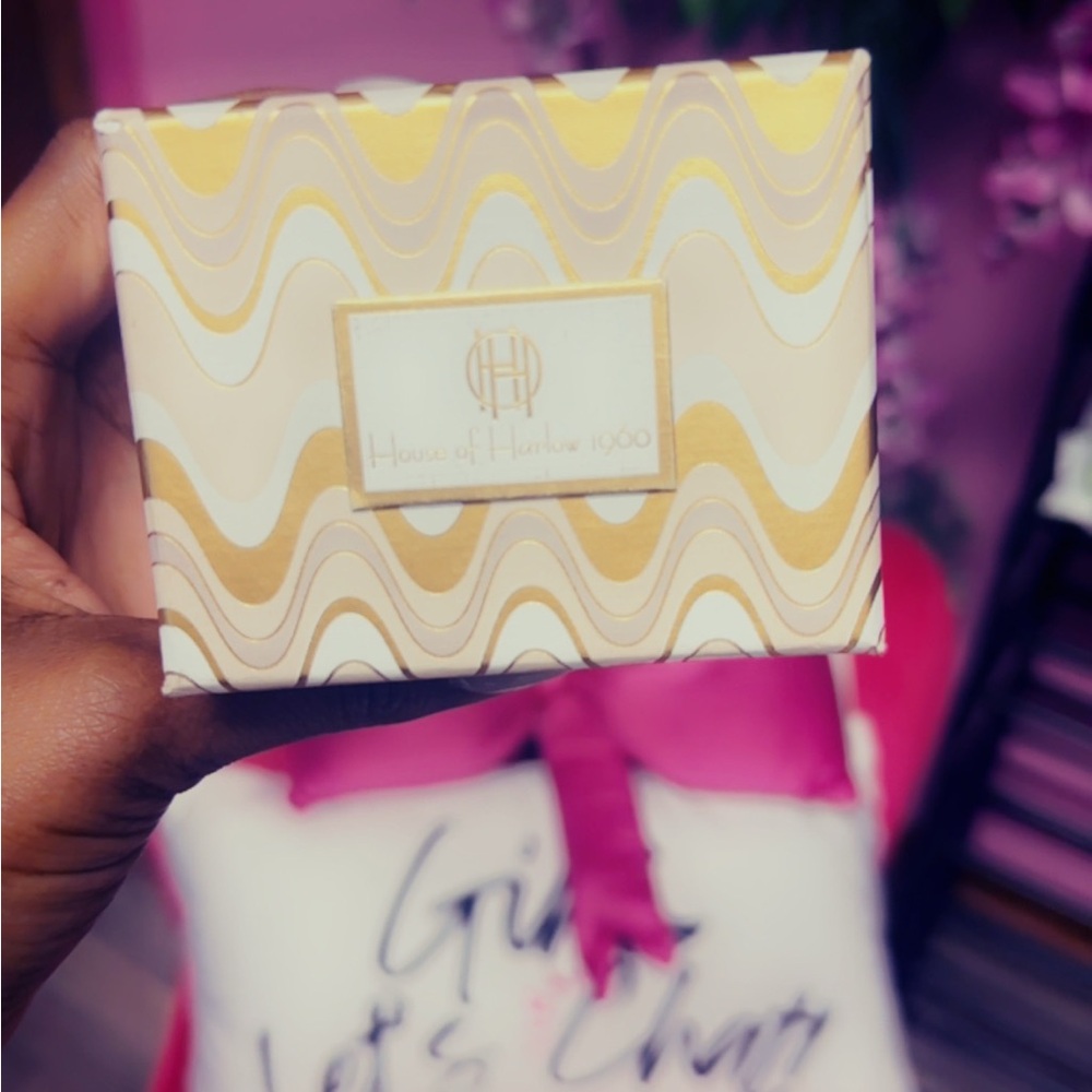House of Harlow 1960 Cream and Gold Box